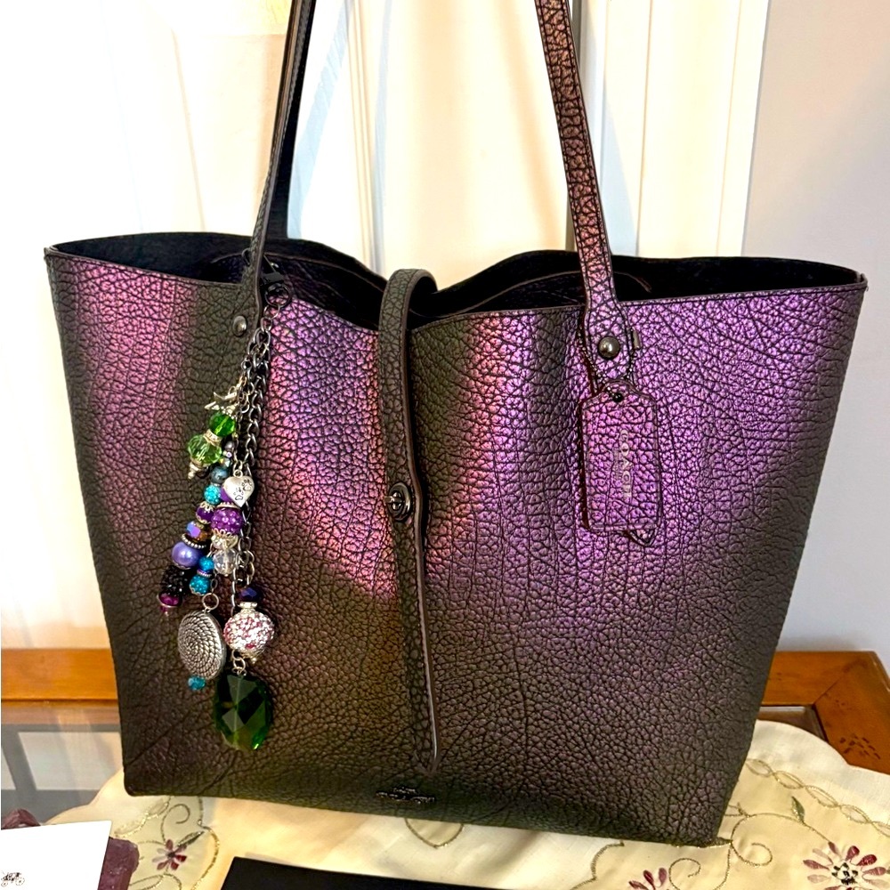 Coach Market Tote in Hologram Iridescent Leather